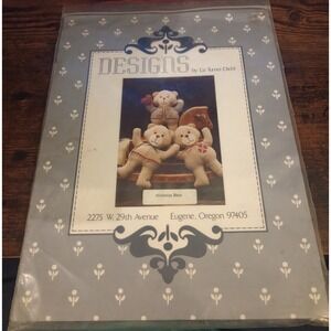 Designs by Liz Turner Diehl Vintage 1983 Cross Stitch Kit Nicholas Bear